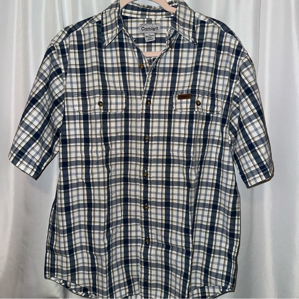 Carhartt Mens Plaid Button Down Shirt